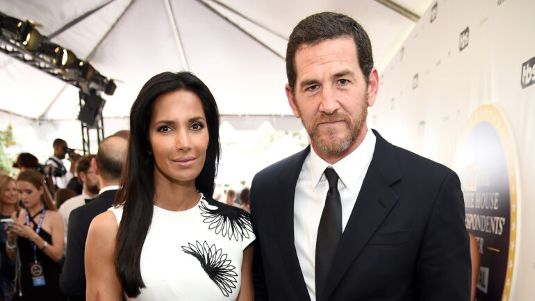 Padma Lakshmi (L) and Adam Dell attends Full Frontal With Samantha Bee's Not The White House Correspondents' Dinner