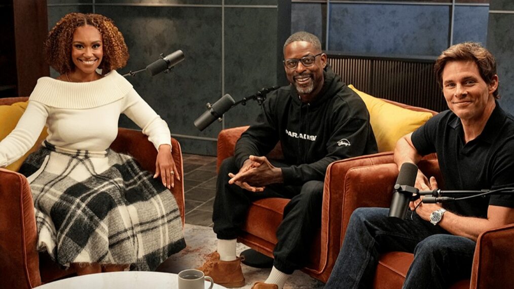 Ryan Michelle Bathe, Sterling K. Brown, and James Marsden for the 'Paradise' official podcast