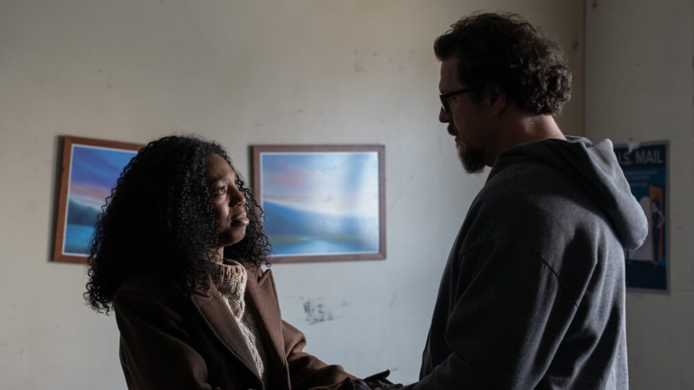 Enuka Okuma and Cameron Britton in 'Paradise' Season 2