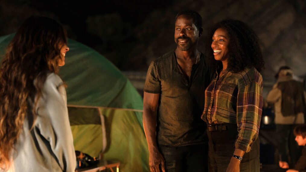 Sarah Shahi, Sterling K. Brown, and Enuka Okuma in 'Paradise' Season 2 finale