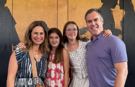Peter Alexander and his wife Alison Starling and their two daughters
