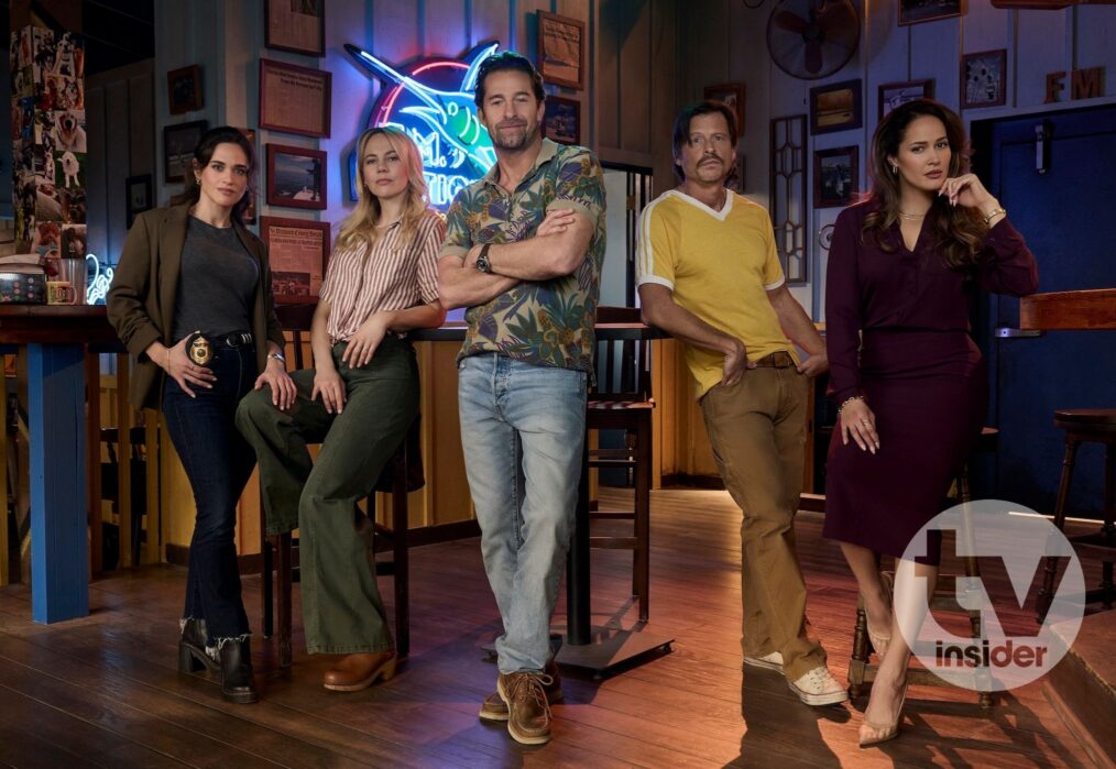 Bevin Bru as Melody 'Mel' Abreu, Adelaide Clemens as Catherine Delacroix, Scott Speedman as R.J. Decker, Kevin Rankin as Aloysius 'Wish' Aiken, and Jaina Lee Ortiz as Emilia 'Emi' Ochoa — 'RJ Decker'