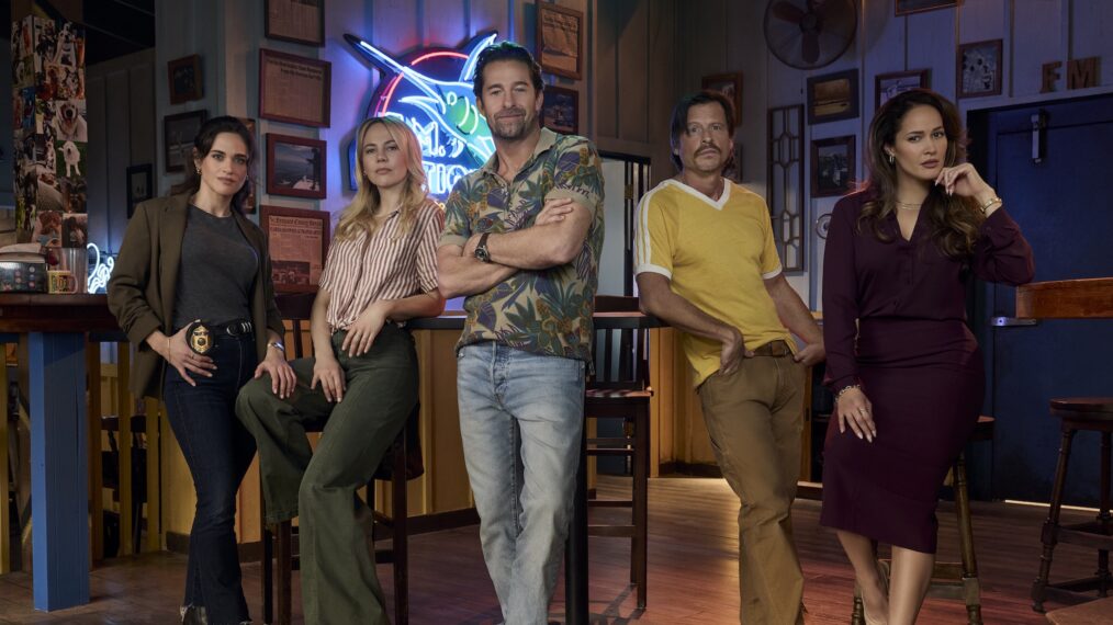 Bevin Bru as Melody 'Mel' Abreu, Adelaide Clemens as Catherine Delacroix, Scott Speedman as R.J. Decker, Kevin Rankin as Aloysius 'Wish' Aiken, and Jaina Lee Ortiz as Emilia 'Emi' Ochoa — 'R.J. Decker'