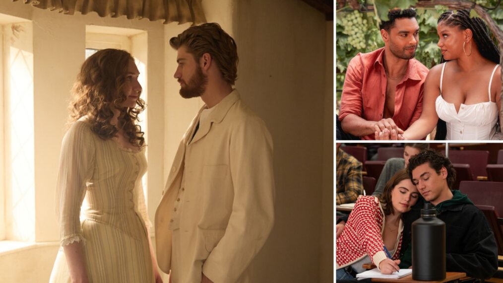 Eleanor Tomlinson and Danny Griffin in 'The Forsytes,' Rege-Jean Page and Halle Bailey in 'You, Me and Tuscany'; Ella Bright and Belmont Cameli in 'Off Campus'