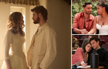 Eleanor Tomlinson and Danny Griffin in 'The Forsytes,' Rege-Jean Page and Halle Bailey in 'You, Me and Tuscany'; Ella Bright and Belmont Cameli in 'Off Campus'