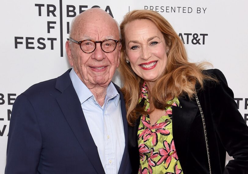 Rupert Murdoch and Jerry Hall attend the "The Quiet One" screening at the 2019 Tribeca Film Festival at SVA Theater on May 02, 2019 in New York City.