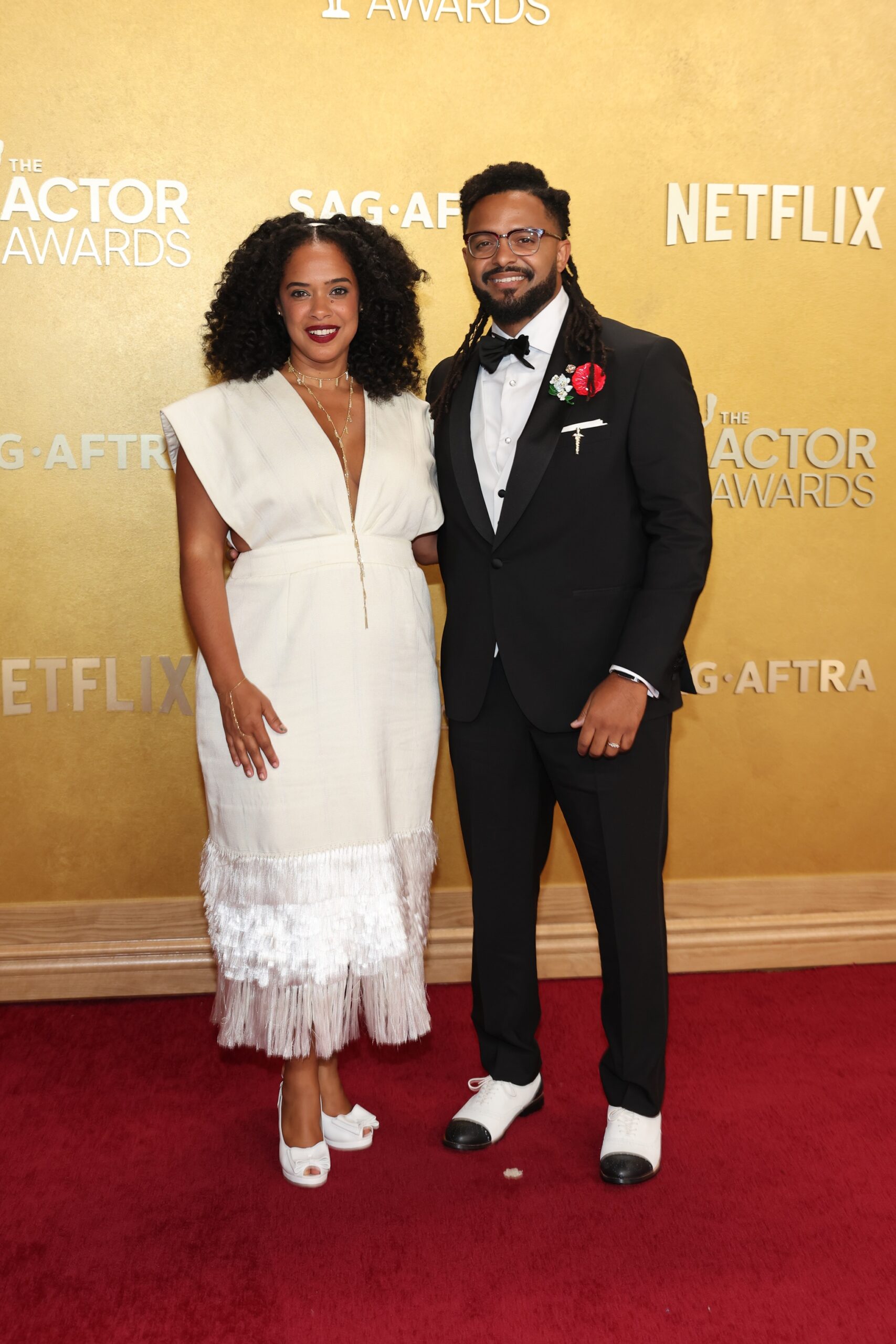 Maribel Martinez and Brandon Mendez Homer at the 2026 Actor Awards