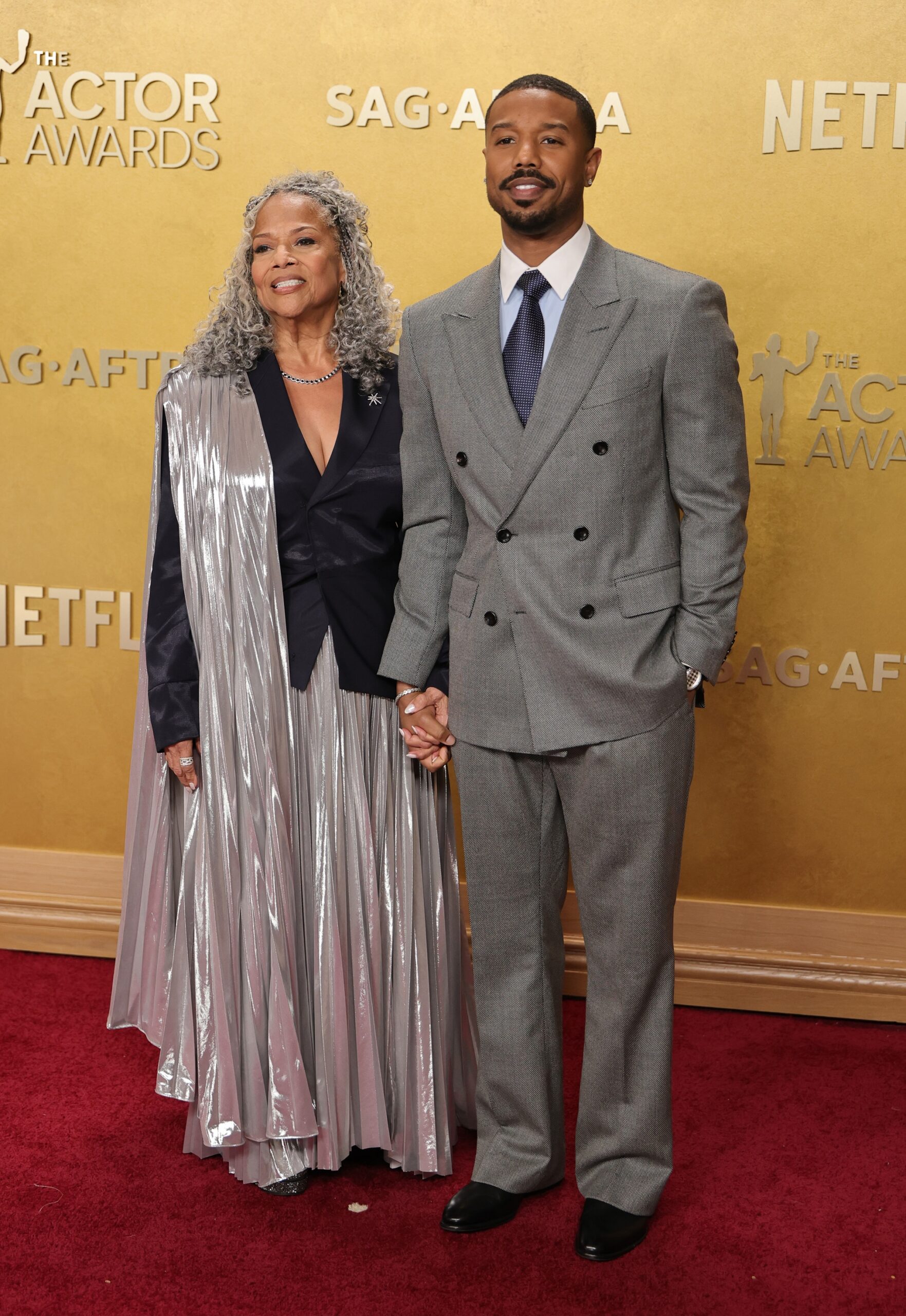 Donna Jordan and Michael B. Jordan at the 2026 Actor Awards