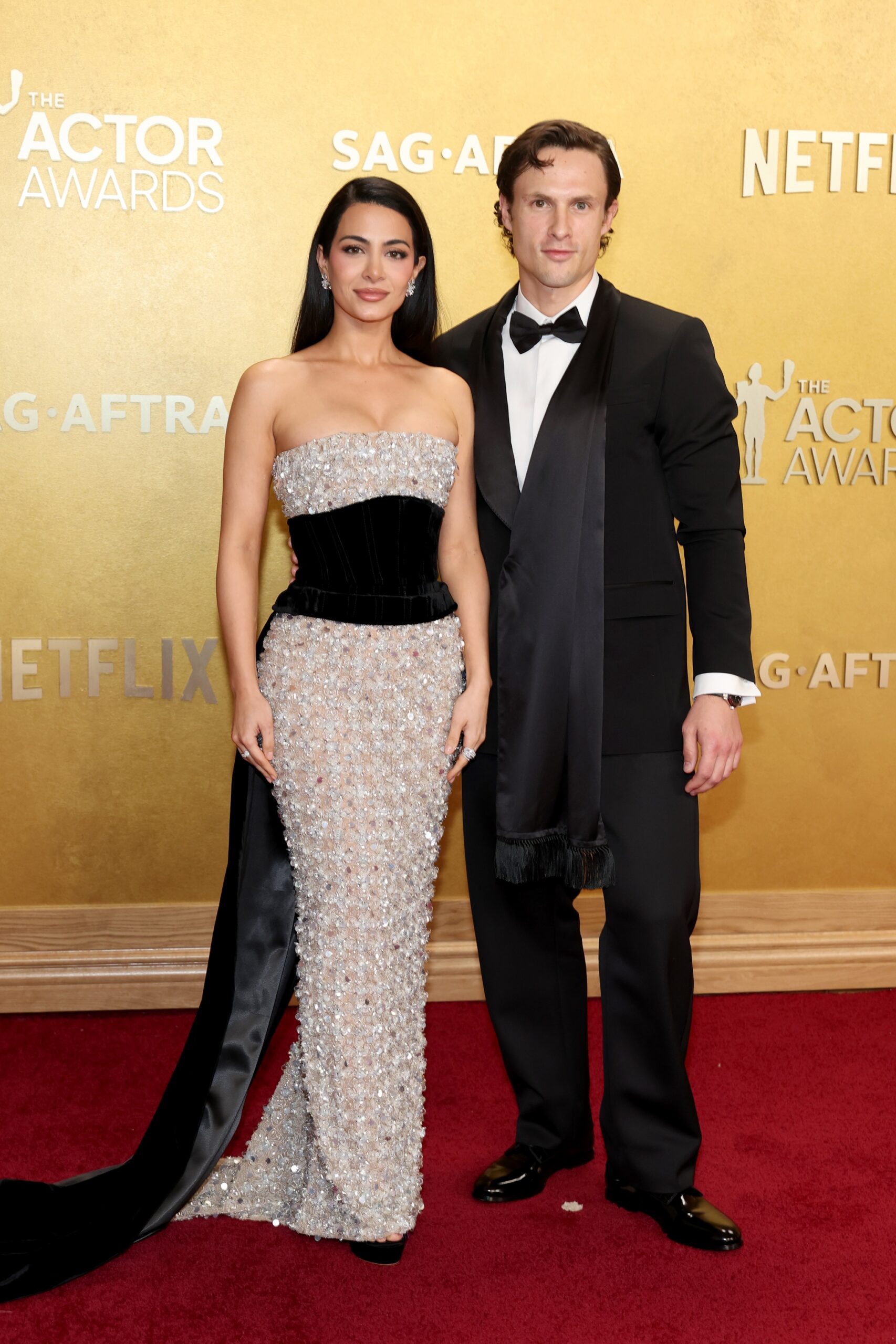 Emeraude Toubia and Arnas Fedaravičius at the 2026 Actor Awards