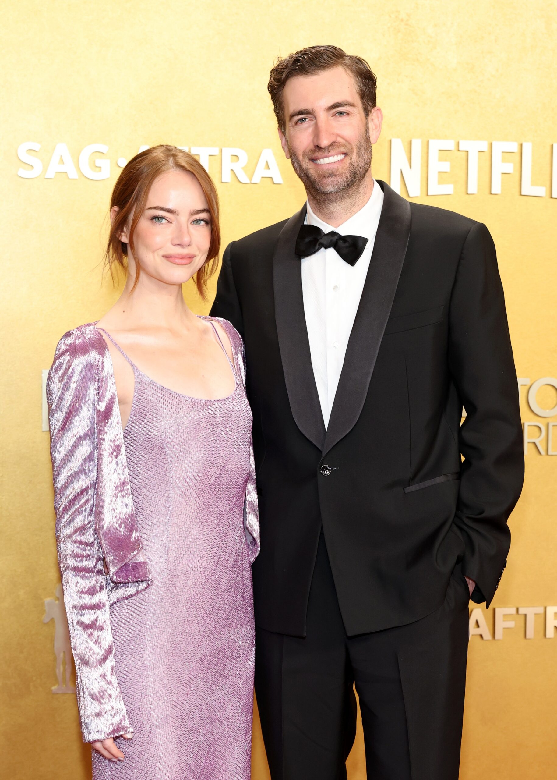 Emma Stone and Dave McCary at the 2026 Actor Awards