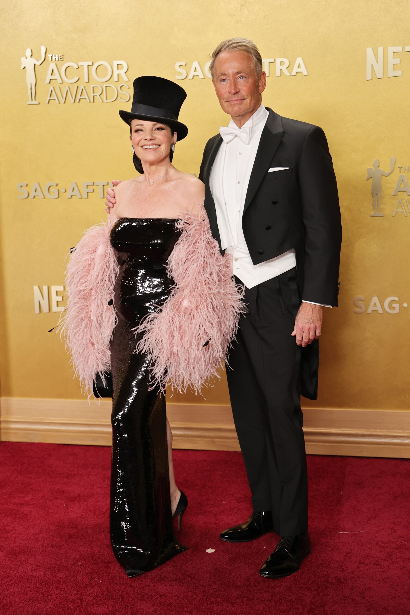 Fran Drescher and Peter Marc Jacobson at the 2026 Actor Awards