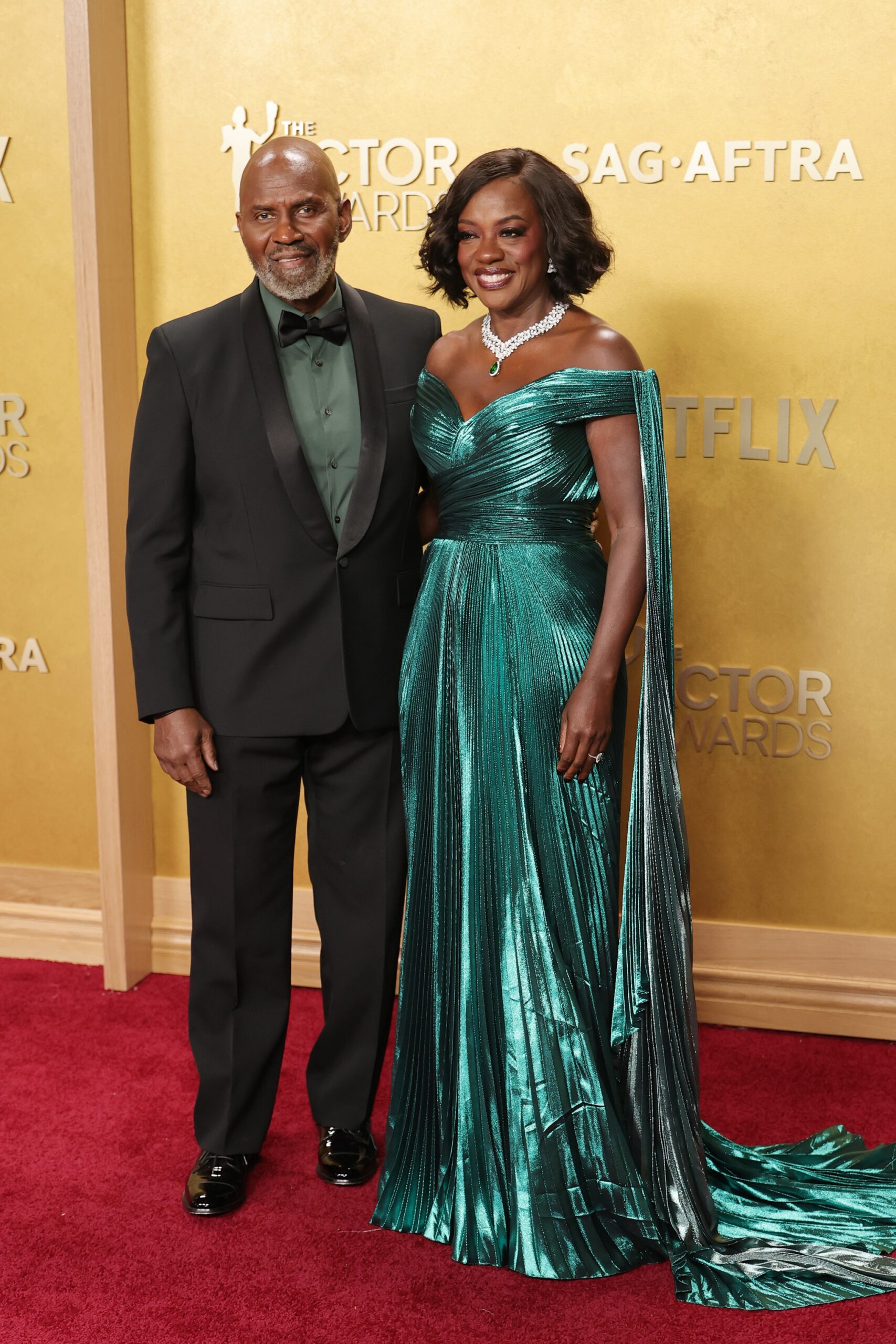 Julius Tennon and Viola Davis at the 2026 Actor Awards