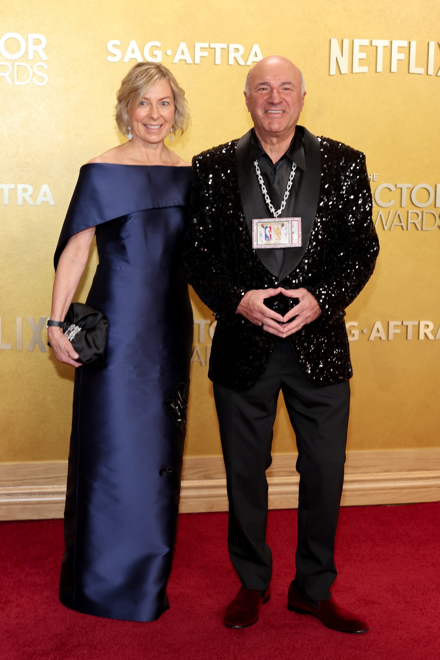 Linda and Kevin O'Leary at the 2026 Actor Awards