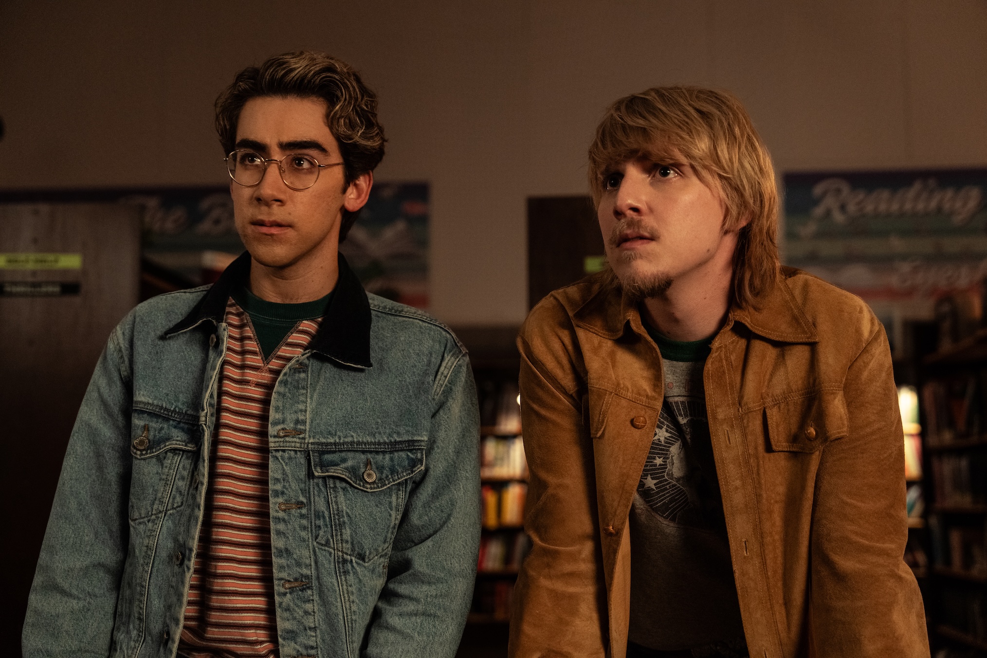 Nick Pugliese as Charley and Miles Elliot as Yuri in 'School Spirits' Season 2