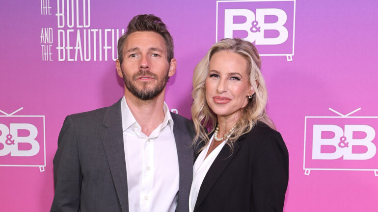 Scott Clifton and Elle Anderson attend "The Bold and the Beautiful" BBTV Launch Event at Wheelhouse on March 26, 2026 in West Hollywood, California.