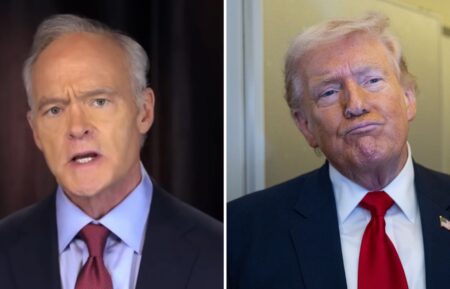 Scott Pelley and Donald Trump