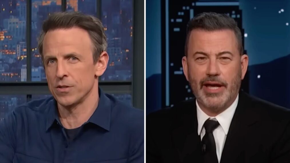 Seth Meyers and Jimmy Kimmel