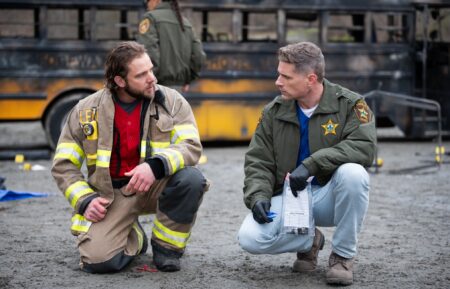 Max Thieriot as Bode Leone and Matt Lauria as Boone — 'Sheriff Country' Crossover With 'Fire Country' 
