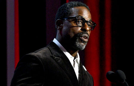 Sterling K. Brown accepts the Outstanding Actor In a Drama Series award for 'Paradise' onstage during the 57th NAACP Image Awards at Pasadena Civic Auditorium on February 28, 2026, in Pasadena, California