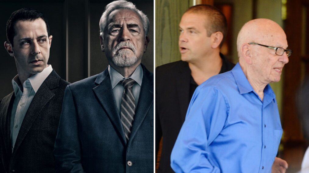 'Succession' Season 3 poster, Lachlan and Rupert Murdoch at the the Allen & Co. annual conference on July 9, 2013, in Sun Valley, Idaho