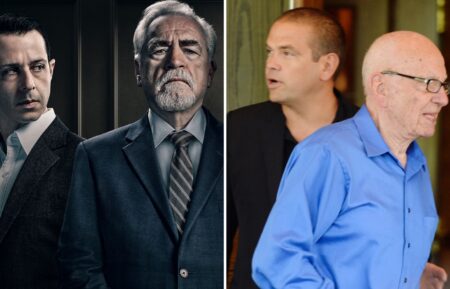 'Succession' Season 3 poster, Lachlan and Rupert Murdoch at the the Allen & Co. annual conference on July 9, 2013, in Sun Valley, Idaho