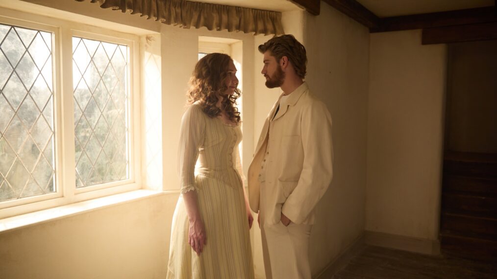 Eleanor Tomlinson and Danny Griffin in 'The Forsytes'