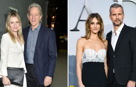 Michelle Pfeiffer and David E. Kelley attends The 33rd Annual Environmental Media Association Awards Gala at Sunset Las Palmas Studios on January 27, 2024 in Los Angeles, California; Beau Garrett and Shane Richards attend the European Premiere of the newest Paramount+ drama, The Madison, at Cineworld Leicester Square on March 04, 2026 in London, England.”