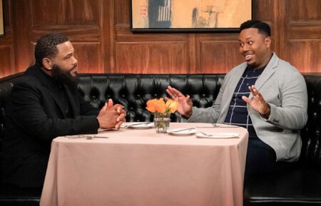 “Welcome to the Things We Do for Love” – Marty meets Courtney’s intimidating father to ask for his blessing, but Clancy’s (Anthony Anderson) cryptic response sends Calvin and Tina digging for answers. Meanwhile, Gemma and Dave are stunned by Grover’s tattoo, on THE NEIGHBORHOOD, Monday, March 30 (8:00-8:30 PM, ET/PT) on the CBS Television Network, and streaming on Paramount+. Pictured: Anthony Anderson as Clancy and Marcel Spears as Marty.