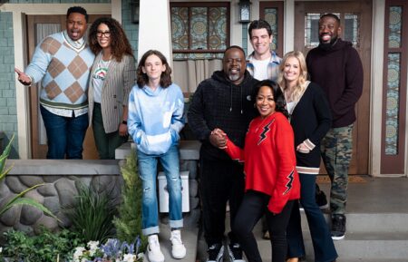 The cast of the CBS Original Series THE NEIGHBORHOOD, scheduled to air on the CBS Television Network. Pictured: Cedric the Entertainer, Tichina Arnold, Max Greenfield, Beth Behrs, Marcel Spears, Skye Townsend, Hank Greenspan and Sheaun McKinney.