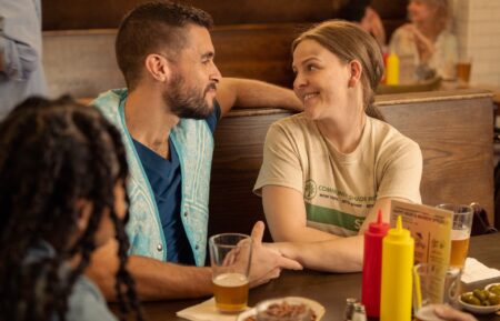 THE OTHER TWO, from left: Josh Segarra, Helene Yorke, Brooke Gets Her Hands Dirty