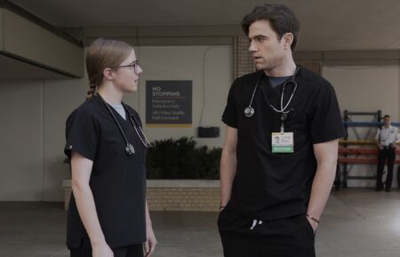 Taylor Dearden as King, Patrick Ball as Langdon — 'The Pitt' Season 2 Episode 11