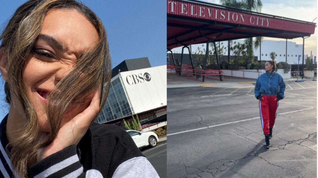 'The Price Is Right' model Alexis Gaube visiting the desserted CBS studios lot