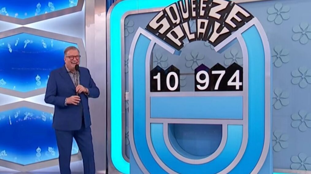 'The Price Is Right' host Drew Carey cracking up on MArch 3, 2026, after a mistake