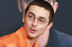 Timothée Chalamet attends A24's 'Marty Supreme' New York Premiere on December 16, 2025, in New York City