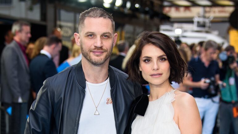 Charlotte Riley and Tom Hardy attend the 'Swimming With Men' UK Premiere at The Curzon Mayfair on July 4, 2018 in London, England.