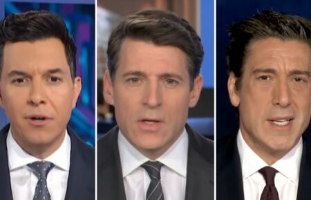 Tom Llamas, Tony Dokoupil, and David Muir