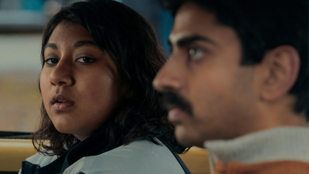 Vritika Gupta as Reena Virk and Anoop Desai as Raj Masihajjar in 'Under the Bridge'