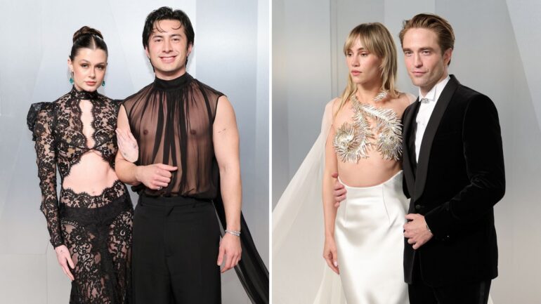 Hudson Williams and his girlfriend Katelyn attend the 2026 Vanity Fair Oscar Party Hosted By Mark Guiducci at Los Angeles County Museum of Art on March 15, 2026 in Los Angeles, California; Suki Waterhouse and Robert Pattinson attend the 2026 Vanity Fair Oscar Party Hosted By Mark Guiducci at Los Angeles County Museum of Art on March 15, 2026 in Los Angeles, California.