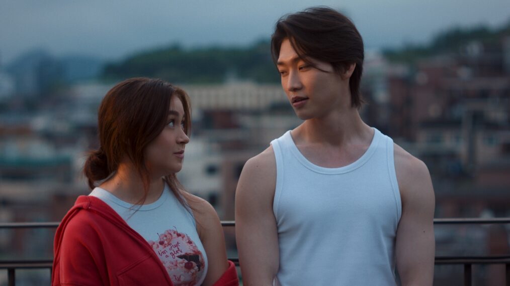 Anna Cathcart as Kitty Song Covey, Sang Heon Lee as Min Ho Moon in 'XO, Kitty' Season 3