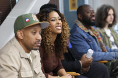 Behind the scenes coverage of the CBS Original Series THE NEIGHBORHOOD on February 11th, 2026, during their season 8 series finale table read and interview special with Entertainment Tonight. Pictured: Malik S., Skye Townsend and Sheaun McKinney. Photo: Matthew Taplinger/CBS ©2026 CBS Broadcasting, Inc. All Rights Reserved.