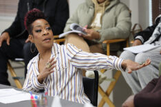 Behind the scenes coverage of the CBS Original Series THE NEIGHBORHOOD on February 11th, 2026, during their season 8 series finale table read and interview special with Entertainment Tonight. Pictured: Tichina Arnold. Photo: Matthew Taplinger/CBS ©2026 CBS Broadcasting, Inc. All Rights Reserved.