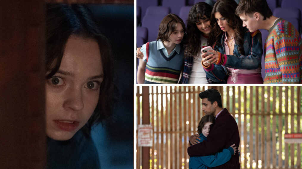 A Good Girl's Guide to Murder: Season 2. (L-R) Emma Myers as Pip Fitz-Amobi, Asha Banks as Cara Ward, Yali Topol Margalith as Lauren Gibson, and Jude Morgan-Collie as Connor Reynolds in A Good Girl's Guide to Murder: Season 2. Cr. NETFLIX © 2026