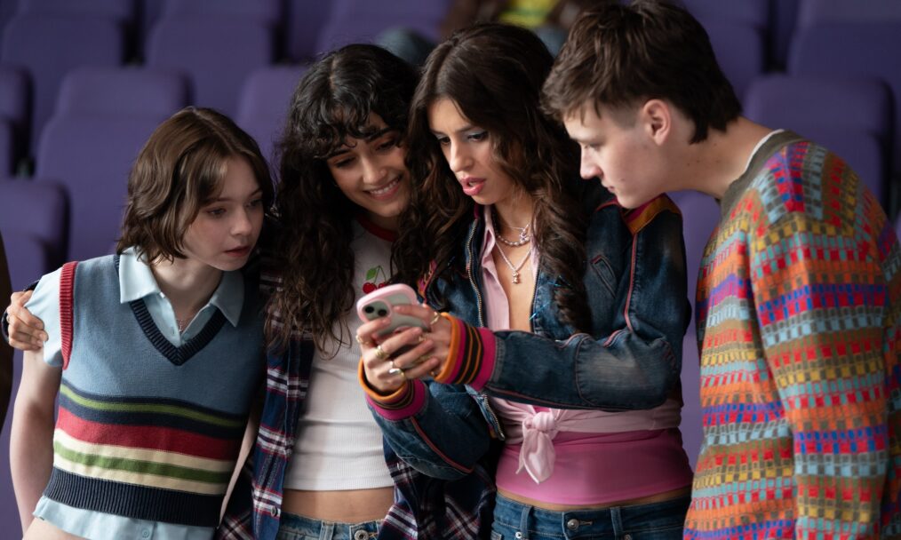 A Good Girl's Guide to Murder: Season 2. (L-R) Emma Myers as Pip Fitz-Amobi, Asha Banks as Cara Ward, Yali Topol Margalith as Lauren Gibson, and Jude Morgan-Collie as Connor Reynolds in A Good Girl's Guide to Murder: Season 2. Cr. NETFLIX © 2026