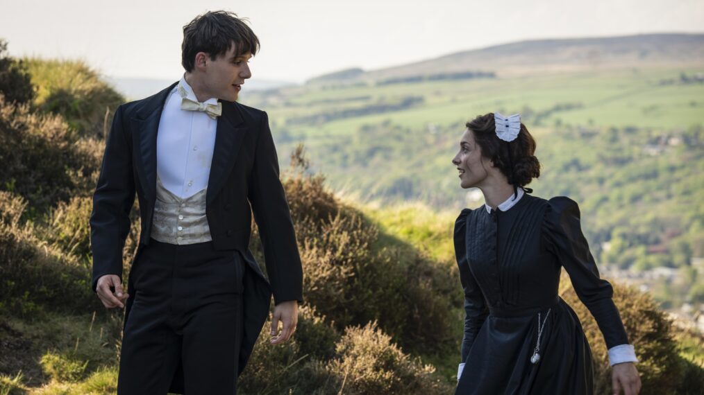 Name: Ewan Horrocks (Edwin Fairley) and Jessica Reynolds (Emma Harte) - A Woman of Substance Copyright: Courtesy of BritBox Photo: Sam Taylor