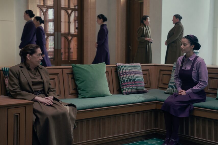 Ann Dowd and Chase Infiniti, 'The Testaments' Season 1, Episode, 6, Hulu, April 29, 2026.
