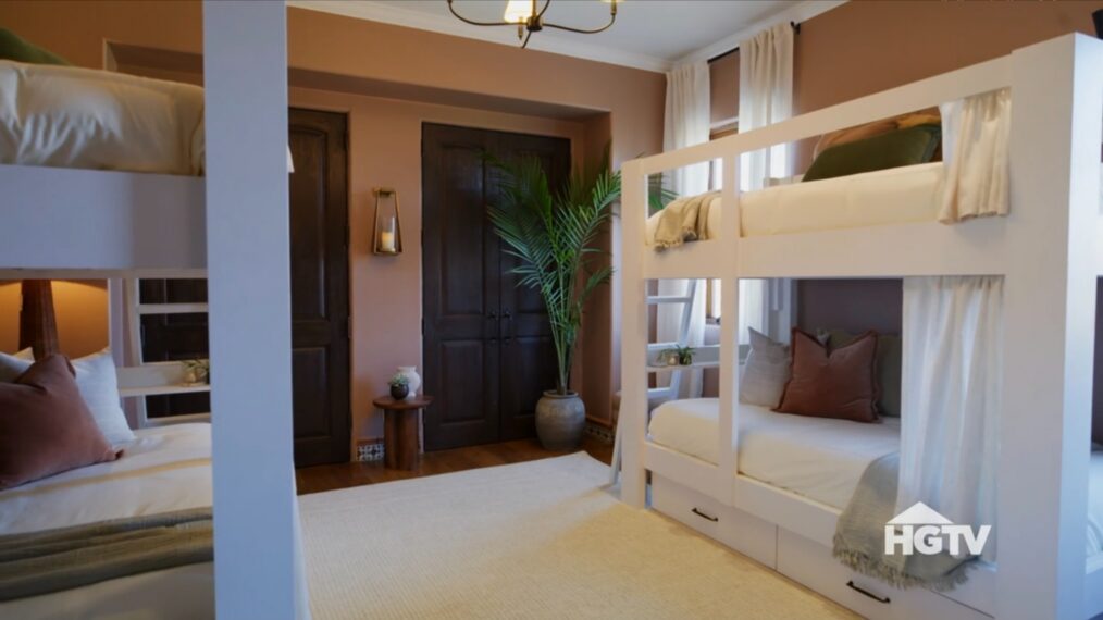 'Bachelor Mansion Takeover,' HGTV, Season 1, Episode 6, April 6, 2026, bunk room update after.