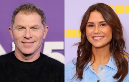 Bobby Flay attends SNL50: The Homecoming Concert at Radio City Music Hall on February 14, 2025 in New York City; Sophie Flay attends Hello Sunshine's Inaugural Sunniefest at Pegasus Park on November 15, 2025 in Dallas, Texas.