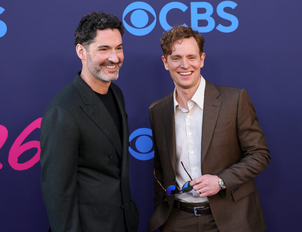 LOS ANGELES, CALIFORNIA - APRIL 15: (L-R) Tom Ellis and Nick Gehlfuss attend CBS Fest 2026 at Paramount Pictures Studios on April 15, 2026 in Los Angeles, California. (Photo by Kevin Winter/Getty Images)