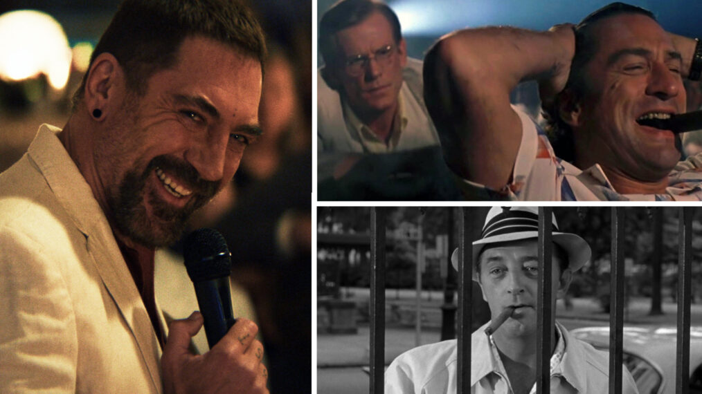 CAPE FEAR, Robert Mitchum, 1962; CAPE FEAR, Robert De Niro, 1991; Javier Bardem in 'Cape Fear,' premiering June 5, 2026 on Apple TV.