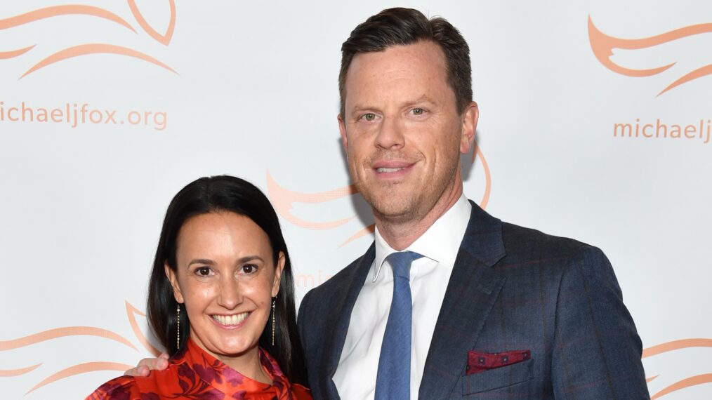 Christina Geist and Willie Geist attend the 2021 A Funny Thing Happened On The Way To Cure Parkinson's gala on October 23, 2021 in New York City.